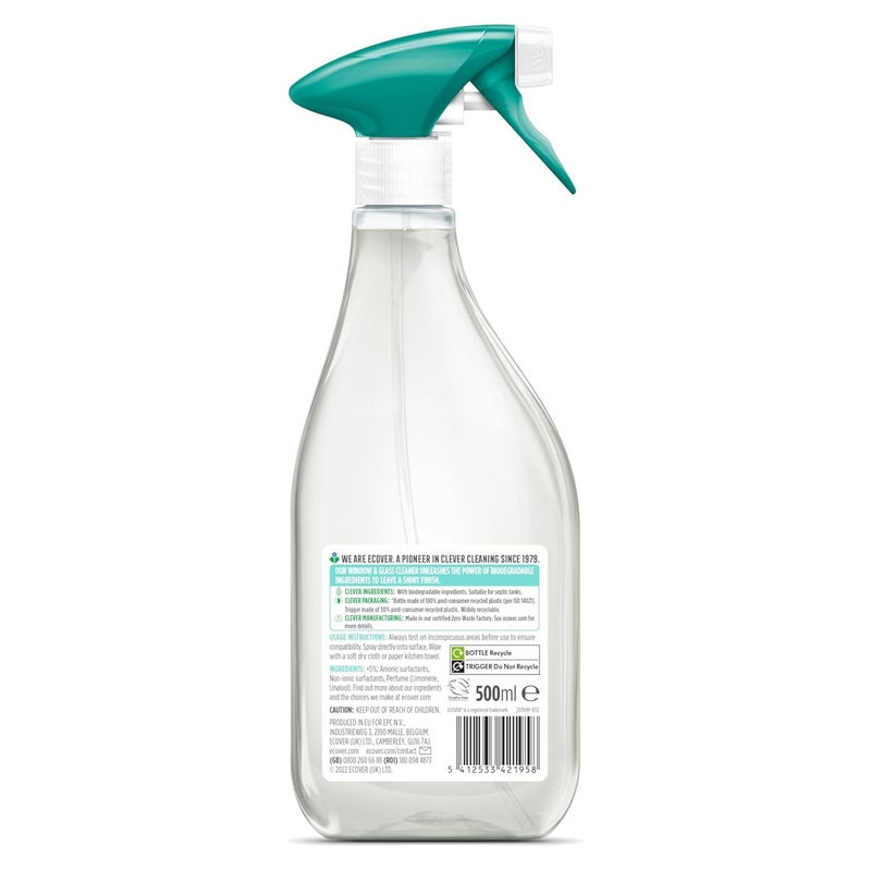 ecover Window and Glass Cleaner with Green Tea and Grapefruit Scent - 500 ml - Image 2